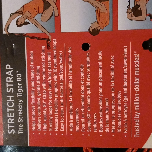 Tiger Tail Stretch Yoga Exercise Strap, "The Stretchy Tiger 80" NWT - Picture 3 of 4